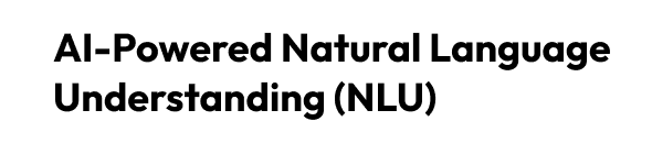 AI Powered Natural Language Understanding NLU